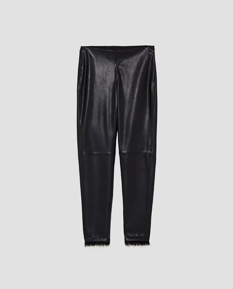 Legging Efecto Piel Encaje