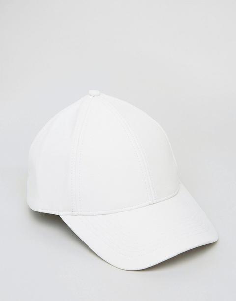 Gorra De Cuero Sintético En Blanco De Asos