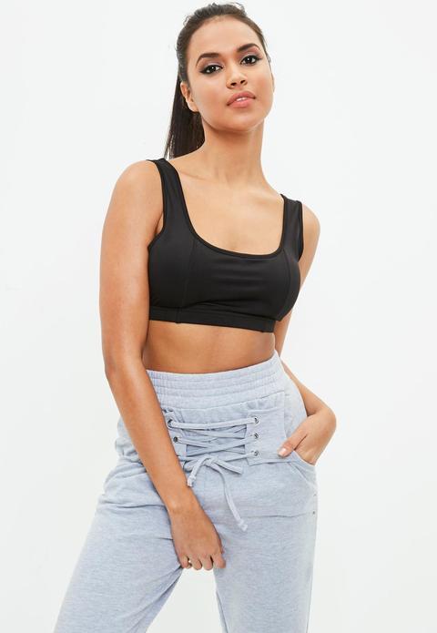 Active Black Sports Bra, Black
