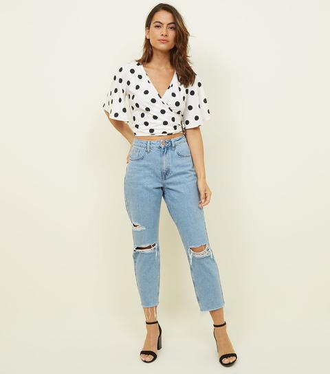 polka dot top new look