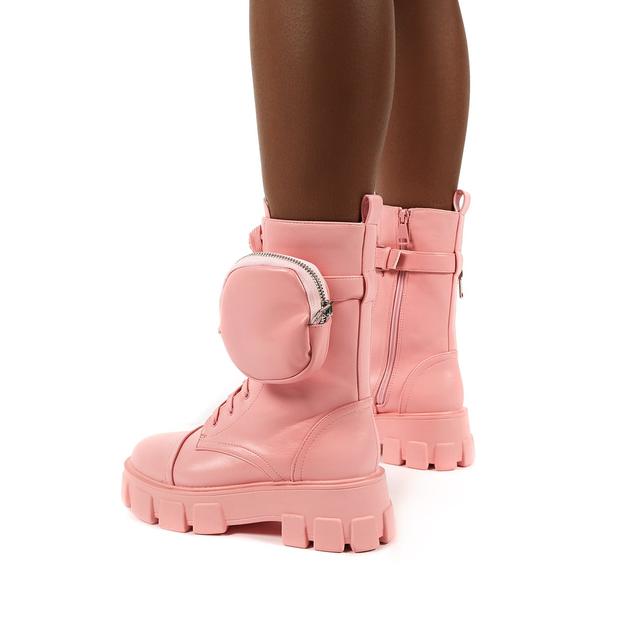 pink chunky boots