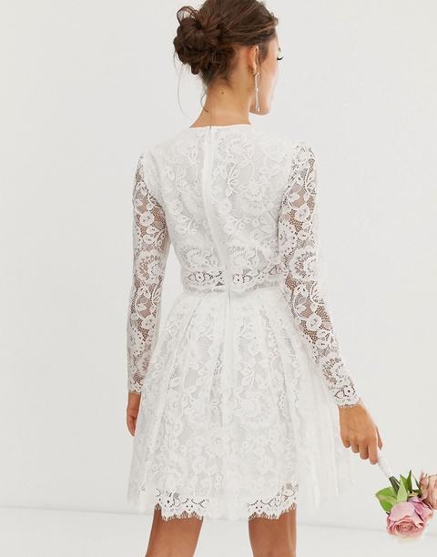 Lace Mini Wedding Dress-white from ASOS ...