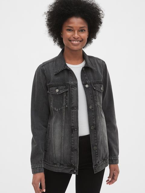 gap black jean jacket