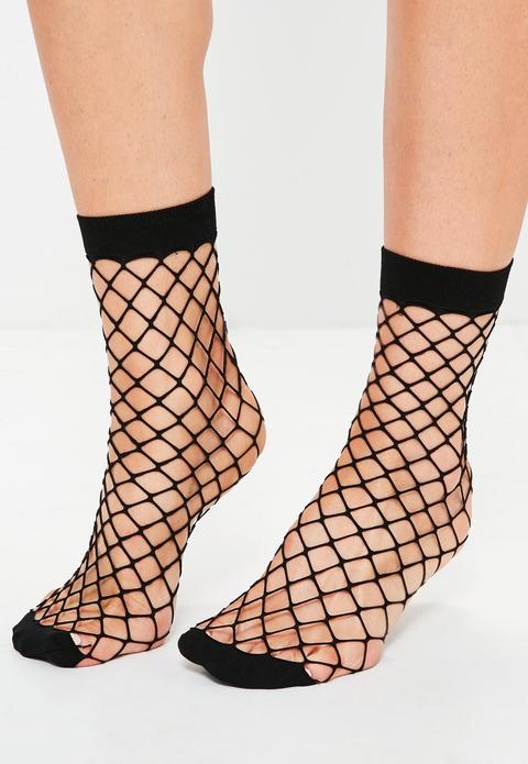 Black Oversized Fishnet Socks