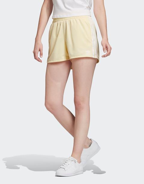 Adidas Originals 3-stripes Poly Shorts - Easy Yellow - Womens