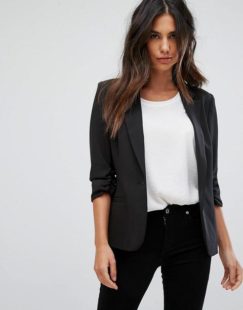 Soaked In Luxury - Blazer Con Maniche Raccolte - Nero