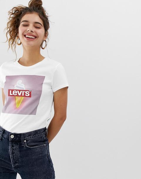 Camiseta Con Estampado Gráfico De Helado De Levi's-blanco