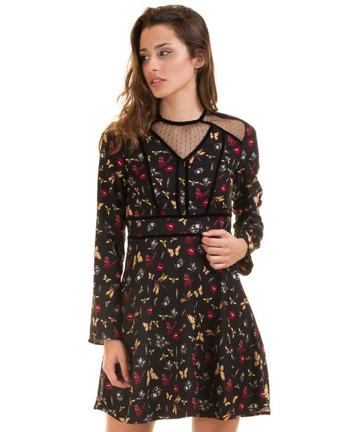 Vestido Negro Labios Raphy De Morgan De Toi | Buylevard