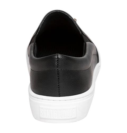 SLIP ON SANTA LOLLA NEW PELE PRETO - Via Colors - Calçapé Calçados