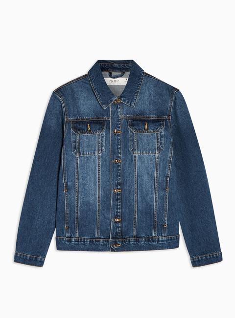 Mens Navy Indigo Denim Jacket