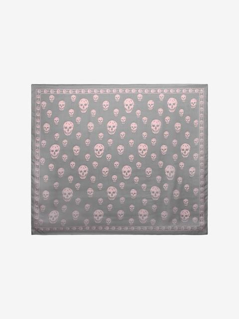 Foulard Skull Classico In Chiffon Di Seta