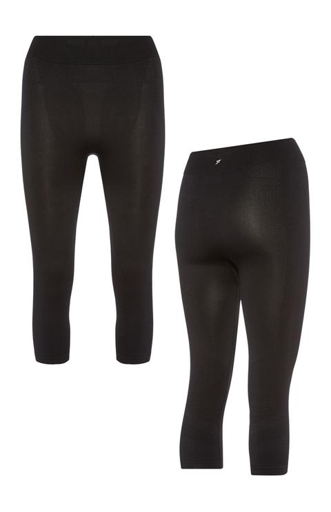 Black Seamfree Cropped Leggings