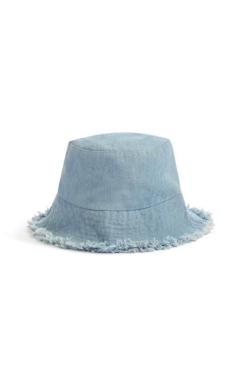 Cappello Alla Pescatora Sfrangiato In Denim