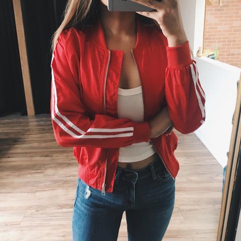 Amara Red Bomber Jacket