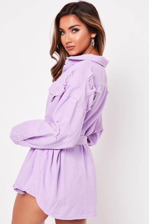 oversized belted shirt dress