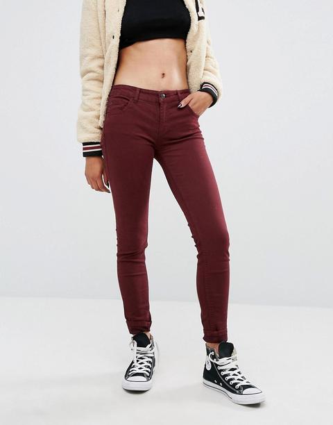 Pull&bear - Jeans Skinny Bordeaux - Viola