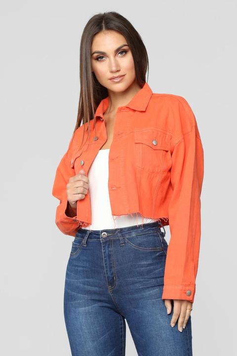 neon orange jeans