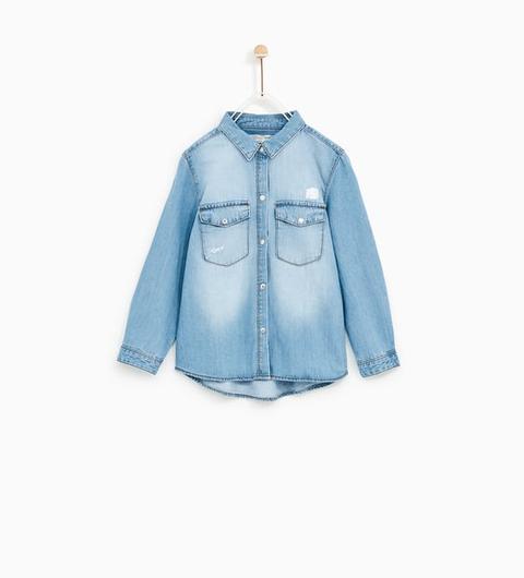 Camicia Denim Taschini