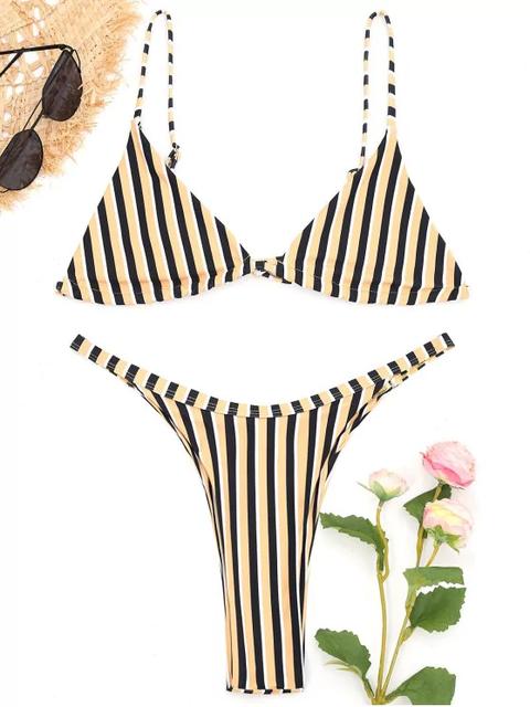 striped bikini zaful