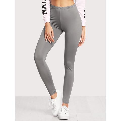 Leggings Casual Skinny Grigio