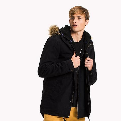 Parka Con Capucha En Algodón