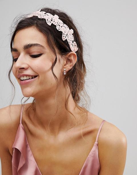 Diadema De Encaje Bordado De Asos