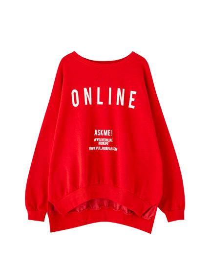 Sudadera Roja Texto