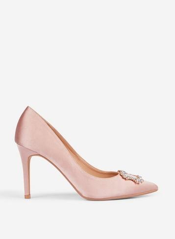 blush pink court shoes