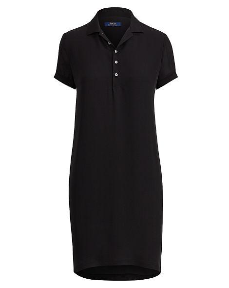 Silk Georgette Polo Dress