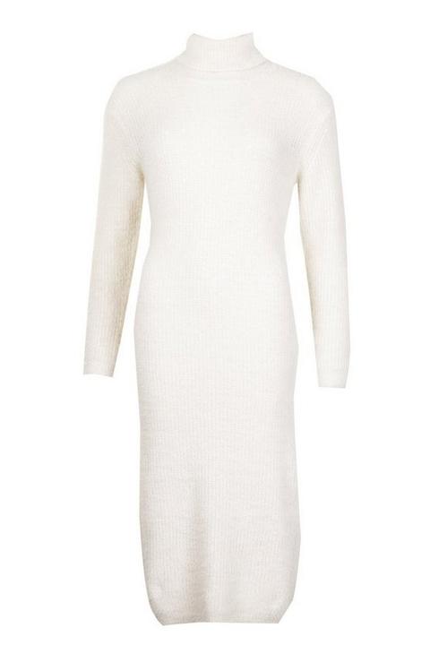 white midi jumper dress