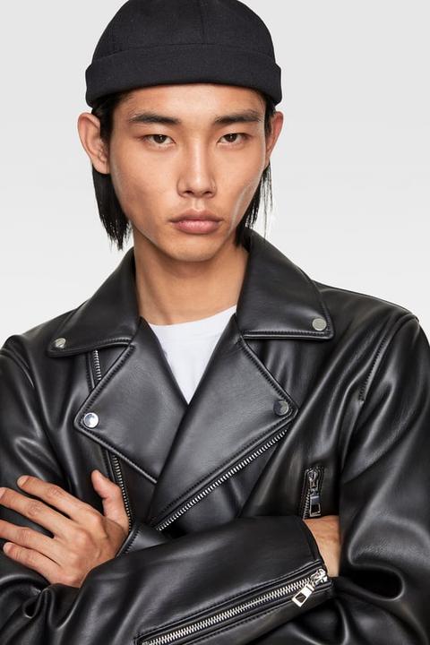 Faux Leather Biker Jacket from Zara on 21 Buttons