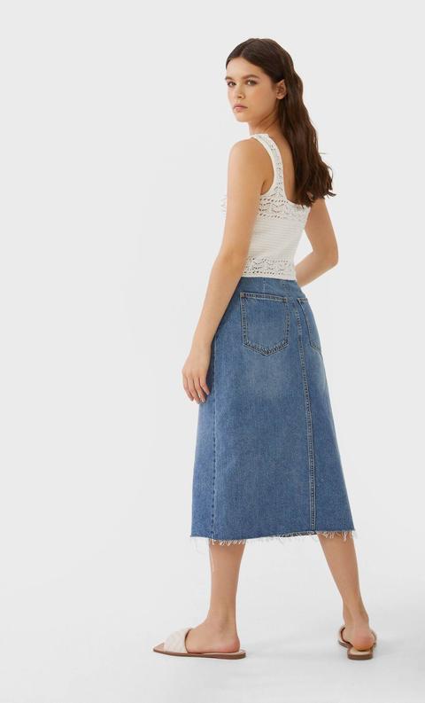 Falda Midi Denim