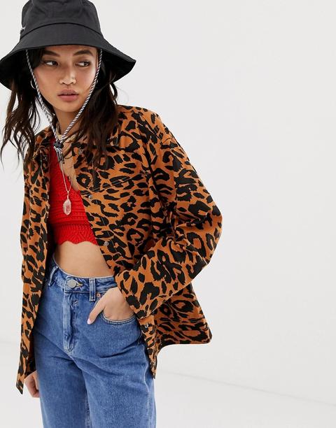 Asos Design - Giacca In Cotone Animalier - Multicolore