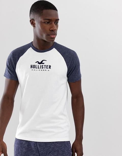 Camiseta De Béisbol En Blanco De Manga Raglán Con Logo Icónico Tech De Hollister