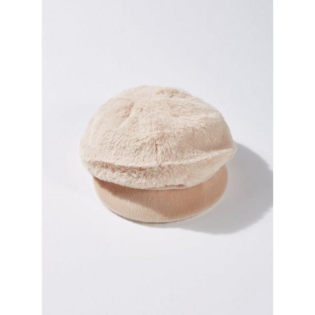 cream baker boy hat