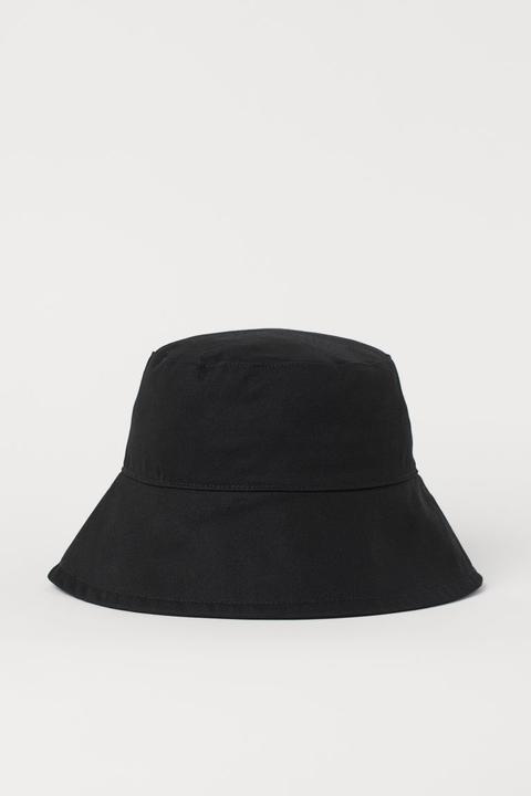 Sombrero Bucket De Algodón - Negro