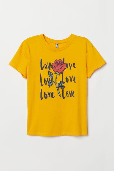 Printed T-shirt - Yellow