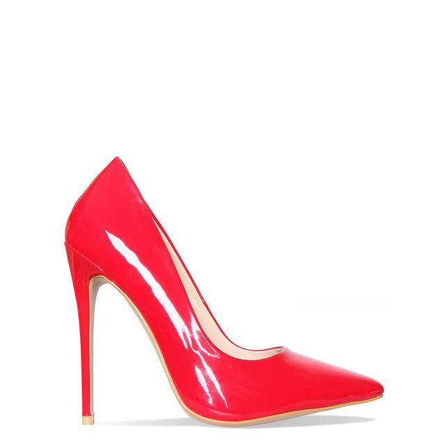 red patent court heels