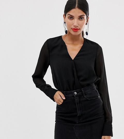 Vero Moda Tall - Body A Portafoglio Nero Trasparente Operato - Nero