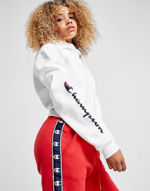 Champion Sudadera Logo Sleeve Crop - Only At Jd, Blanco