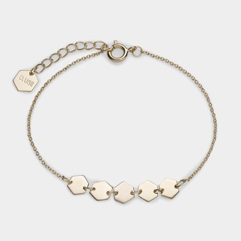 Essentielle Gold Hexagons Chain Bracelet