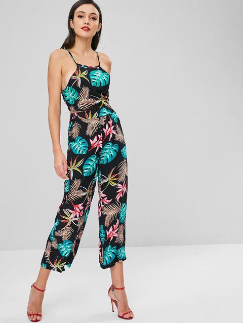 Top Corto E Pantaloni Tropicali