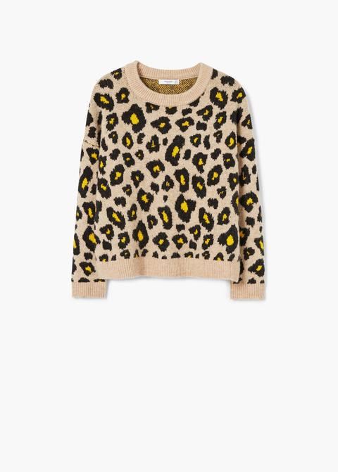 Pullover Stampa Leopardata