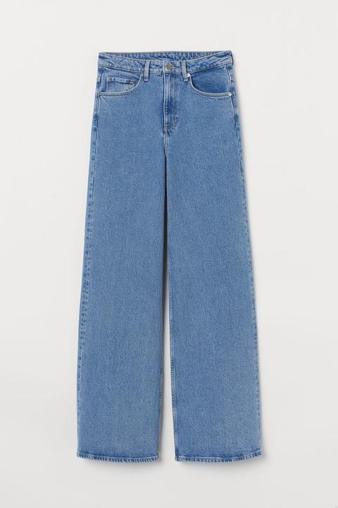 H & M - Wide Regular Jeans - Blu