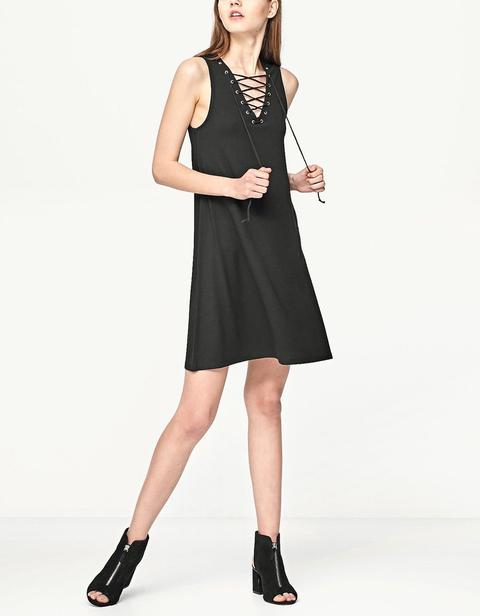 Vestido Sin Mangas Lace Up