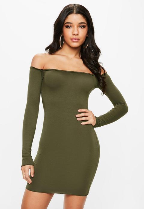 bardot bodycon mini dress