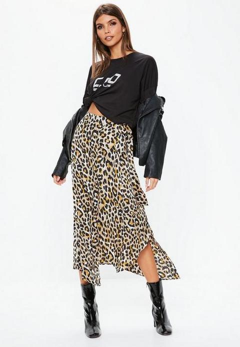 Leopard hotsell skirt missguided