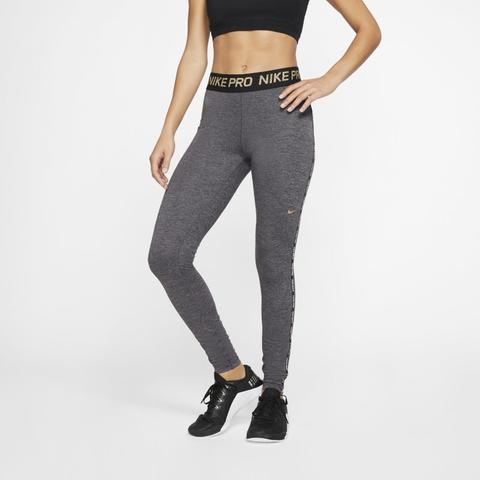 Nike Pro Warm Women's Metallic Tights - Grey