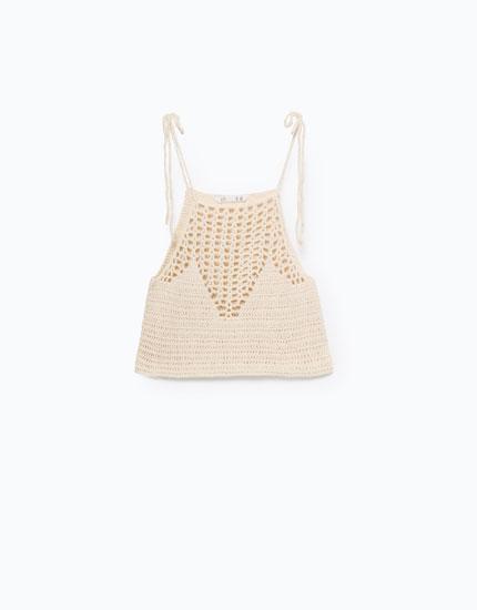 Top Crochet Escote Calado