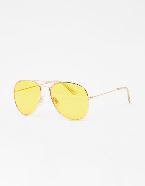 Aviator Sunglasses With Coloured Lenses